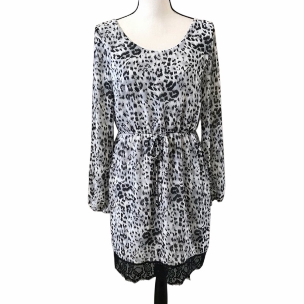 Peppermint Gray Leopard Dress